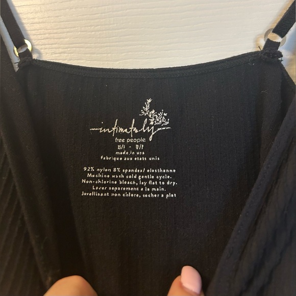 Intimately by Free People Black Seamless Ribbed Cross Front Camisole - Picture 10 of 11